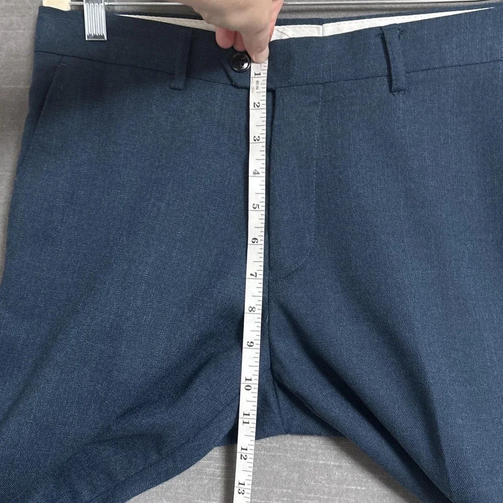 Tazzio Suit 38S 32W Skinny Fit Slim Blue Classic Bespoke Blaser Pants